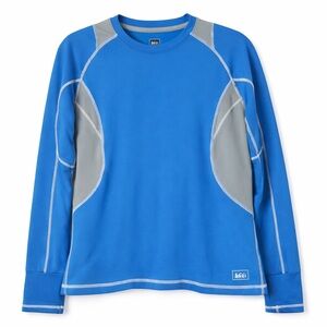 REI Women’s Long Sleeve Performance Top Blue Gray Athletic Shirt | Size M